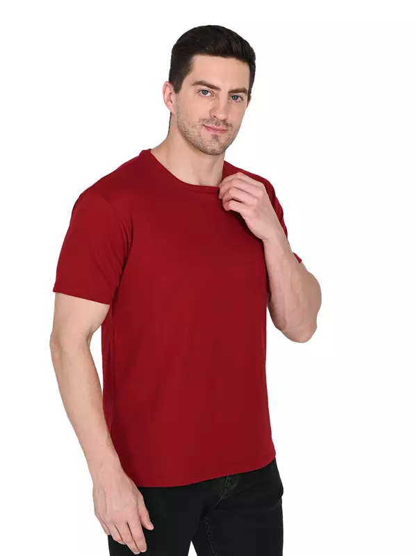 Cotton Terry Tee Maroon Cotton Terry Tee Maroon