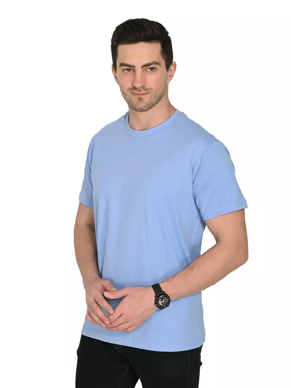 Cotton Jersey Tee Sky Blue