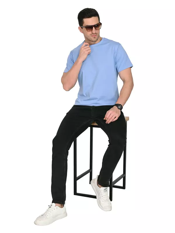 Cotton Jersey Tee Sky Blue