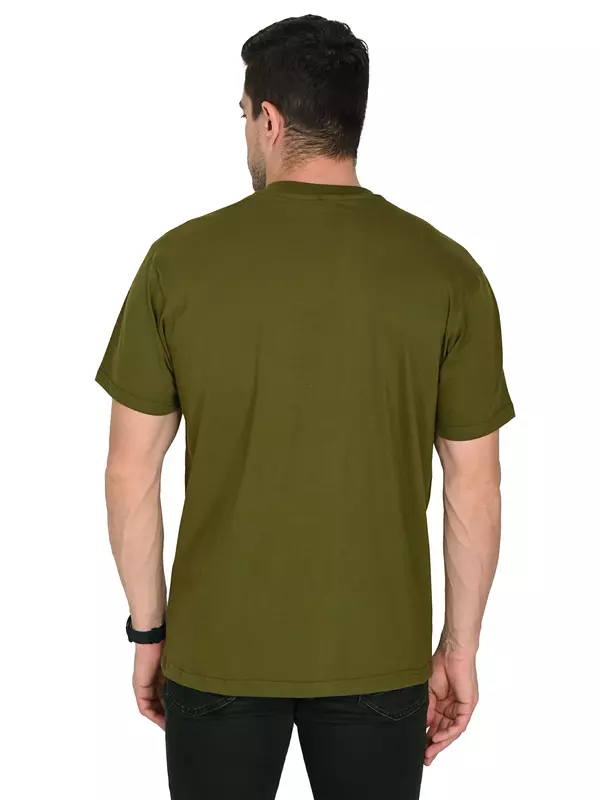 Cotton Terry Tee Olive Green Cotton Terry Tee Olive Green